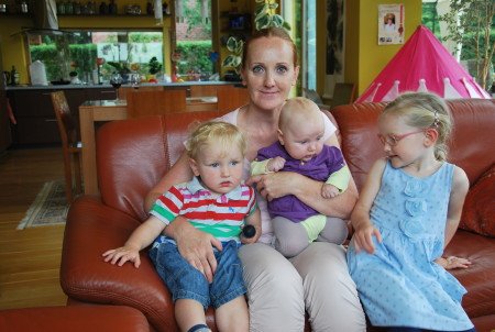 Gabriele su vaikais – Elžbieta, Mykolu ir Agota
