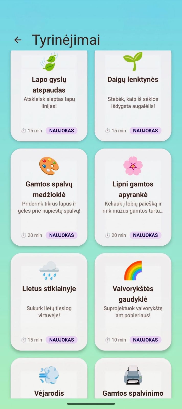 „Maži atradimai“ – rami, saugi ir smalsumą žadinanti programėlė vaikams